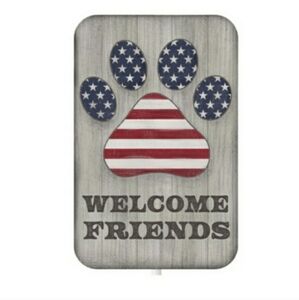 "Welcome Friends" 4th Of July Garden Stake